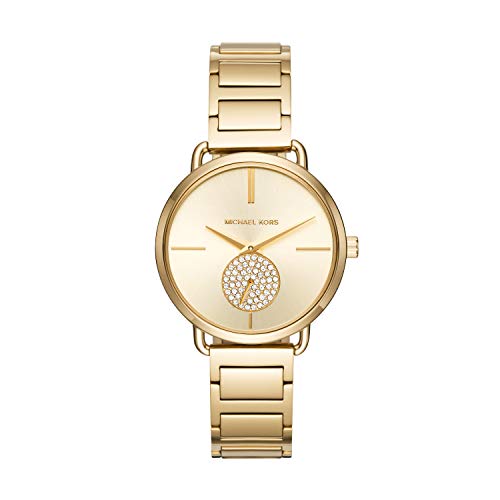 Michael Kors Women's Watch Portia, 36 mm Case Size, Chronograph Movement, Stainless Steel Strap ambersleys