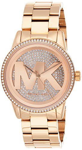 Michael Kors Women's Watch RITZ, 41mm case size, Three Hand movement, Stainless Steel strap ambersleys