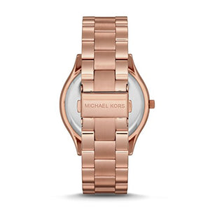 Michael Kors Women's Watch SLIM RUNRAY, 42mm case size, Three Hand movement, Stainless Steel strap ambersleys