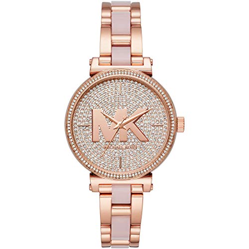 Michael Kors Women's Watch Sofie, 36 mm Case Size, Three Hand Movement, Stainless Steel Strap ambersleys