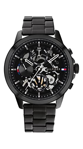 Tommy Hilfiger Analogue Multifunction Quartz Watch for Men with Black Stainless Steel Bracelet - 1710478 ambersleys
