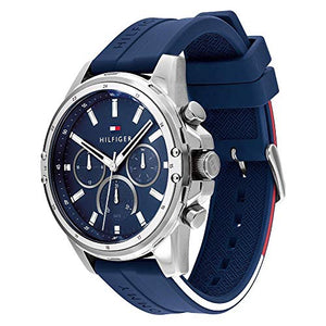 Tommy Hilfiger Analogue Multifunction Quartz Watch for Men with Blue Silicone Bracelet - 1791791 ambersleys