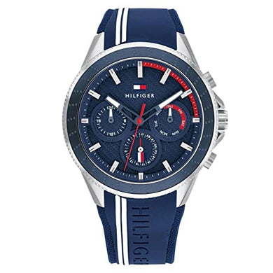 Tommy Hilfiger Analogue Multifunction Quartz Watch for Men with Blue Silicone Bracelet - 1791859 ambersleys