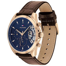 Load image into Gallery viewer, Tommy Hilfiger Analogue Multifunction Quartz Watch for Men with Dark Brown Leather Strap - 1710453 ambersleys