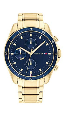 Tommy Hilfiger Analogue Multifunction Quartz Watch for Men with Gold Coloured Stainless Steel Bracelet - 1791834 ambersleys