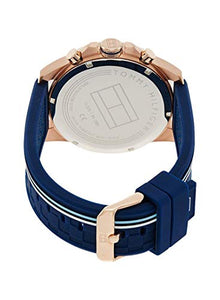 Tommy Hilfiger Analogue Multifunction Quartz Watch for Men with Navy Blue Silicone Bracelet - 1791474 ambersleys