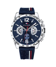 Load image into Gallery viewer, Tommy Hilfiger Analogue Multifunction Quartz Watch for Men with Navy Blue Silicone Bracelet - 1791476 ambersleys