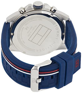 Tommy Hilfiger Analogue Multifunction Quartz Watch for Men with Navy Blue Silicone Bracelet - 1791476 ambersleys