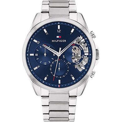 Tommy Hilfiger Analogue Multifunction Quartz Watch for Men with Silver Stainless Steel Bracelet - 1710448 ambersleys