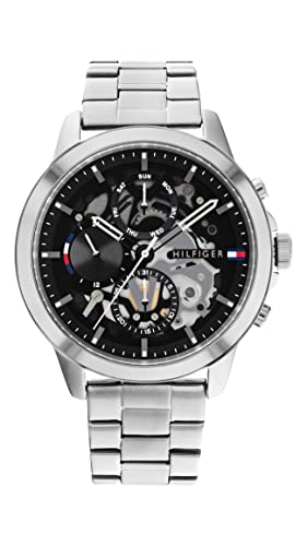Tommy Hilfiger Analogue Multifunction Quartz Watch for Men with Silver Stainless Steel Bracelet - 1710477 ambersleys