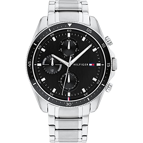 Tommy Hilfiger Analogue Multifunction Quartz Watch for Men with Silver Stainless Steel Bracelet - 1791835 ambersleys