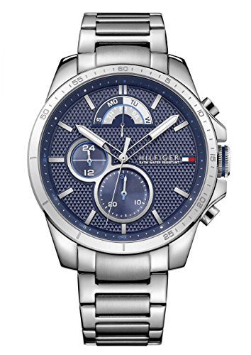 Tommy Hilfiger Analogue Multifunction Quartz Watch for Men with Stainless Steel Bracelet Stainless Steel Bracelet - 1791348 ambersleys