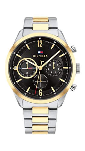 Tommy Hilfiger Analogue Multifunction Quartz Watch for Men with Two-Tone Stainless Steel Bracelet - 1791944 ambersleys