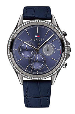 Tommy Hilfiger Analogue Multifunction Quartz Watch for Women with Blue Leather Strap - 1781979 ambersleys