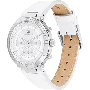 Tommy Hilfiger Analogue Multifunction Quartz Watch for Women with White Leather Strap - 1782352 ambersleys