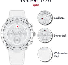 Load image into Gallery viewer, Tommy Hilfiger Analogue Multifunction Quartz Watch for Women with White Leather Strap - 1782352 ambersleys