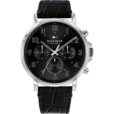 Tommy Hilfiger Analogue Quartz Watch for Men with Black Leather Strap - 1710381 ambersleys