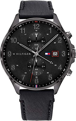 Tommy Hilfiger Analogue Quartz Watch for Men with Black Leather Strap - 1791711 ambersleys