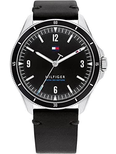 Tommy hilfiger men outlet black analogue watch