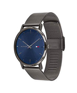 Tommy Hilfiger Analogue Quartz Watch for Men with Gunmetal Stainless Steel Mesh Bracelet - 1791656 ambersleys