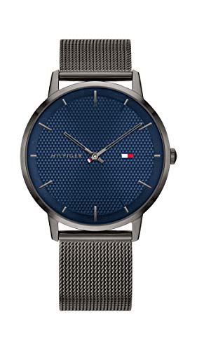 Tommy Hilfiger Analogue Quartz Watch for Men with Gunmetal Stainless Steel Mesh Bracelet - 1791656 ambersleys