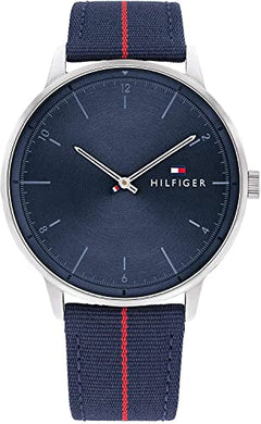 Tommy Hilfiger Analogue Quartz Watch for Men with Navy Blue Nylon Strap - 1791844 ambersleys