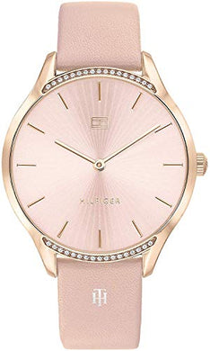 Tommy Hilfiger Analogue Quartz Watch for Women with Pink Leather Strap - 1782215 ambersleys