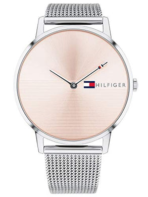 Tommy Hilfiger Analogue Quartz Watch for Women with Silver Stainless Steel Mesh Bracelet - 1781970 ambersleys