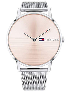 Tommy Hilfiger Analogue Quartz Watch for Women with Silver Stainless Steel Mesh Bracelet - 1781970 ambersleys