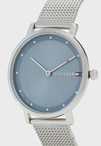 Tommy Hilfiger Analogue Quartz Watch for Women with Silver Stainless Steel Mesh Bracelet - 1782149 ambersleys