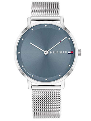 Tommy Hilfiger Analogue Quartz Watch for Women with Silver Stainless Steel Mesh Bracelet - 1782149 ambersleys
