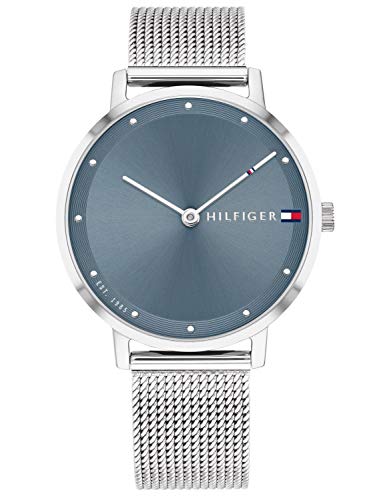 Tommy Hilfiger Analogue Quartz Watch for Women with Silver Stainless Steel Mesh Bracelet - 1782149 ambersleys